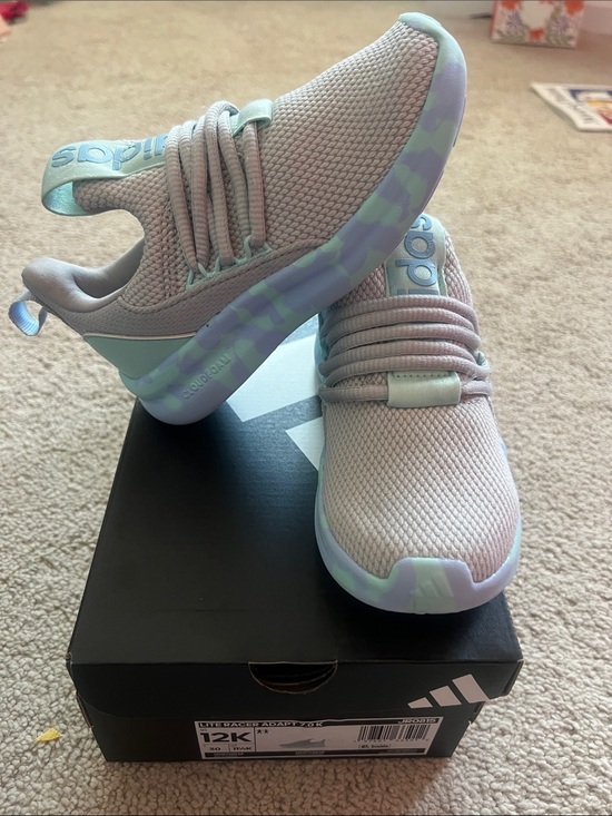 adidas Other - adidas Kids Grey and Mint Slip-On Sneakers